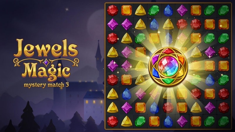 Tải game hack Jewels Magic: Mystery Match3 MOD APK (Auto qua Stage) 23.1128.00