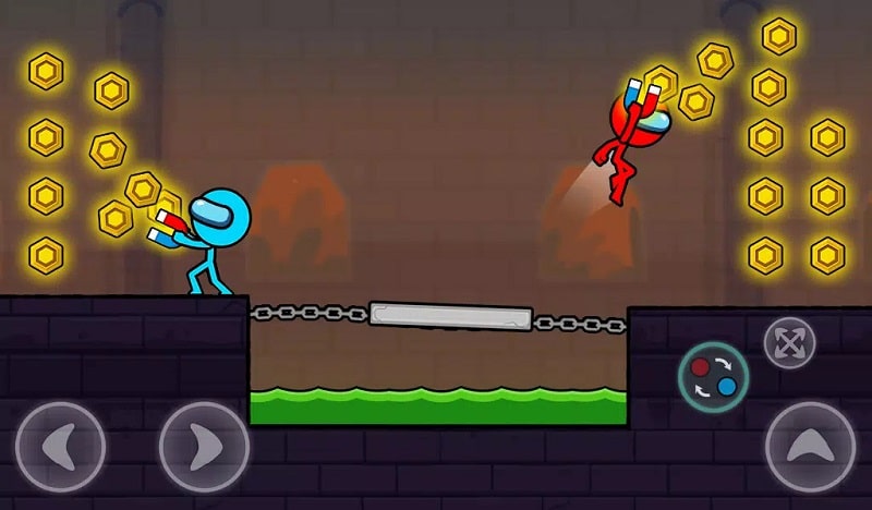 Tải game hack Red and Blue Stickman 2 MOD APK (Vô hạn tiền, skins) 2.1.0