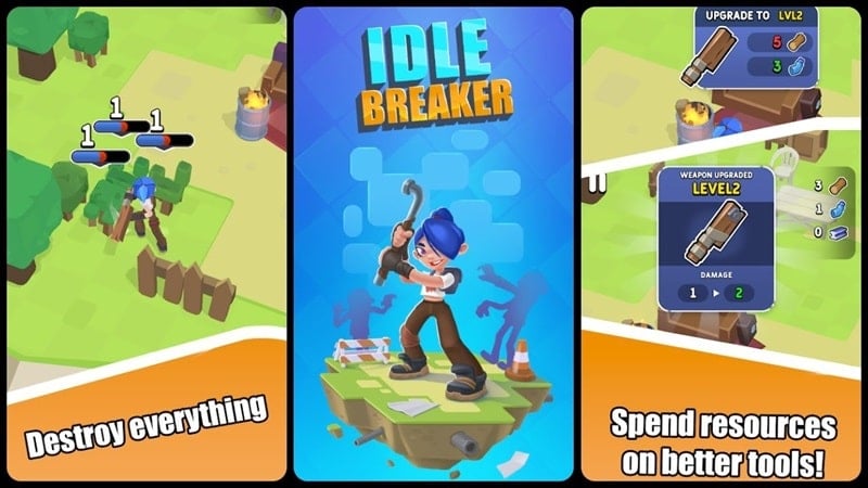 Tải game hack Idle Breaker MOD APK (Menu/Sát thương cao/Mở khóa VIP) 1.0.32