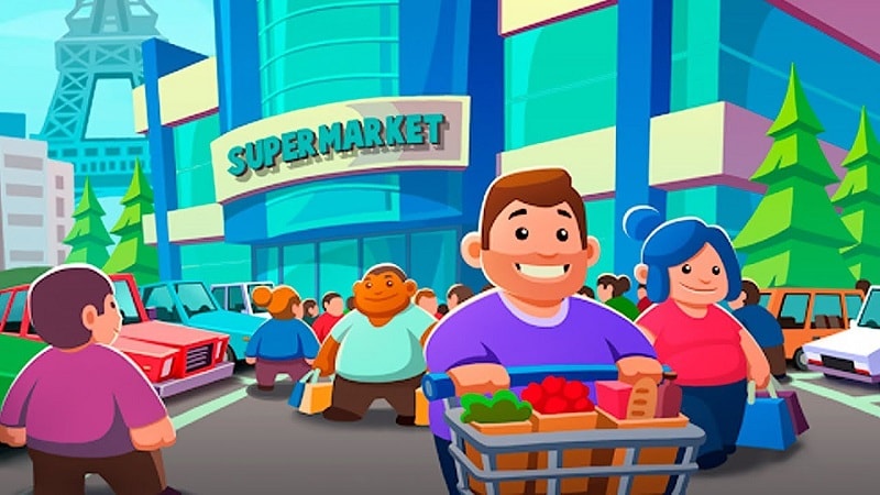 Tải game hack Idle Supermarket Tycoon MOD APK (Vô hạn tiền) 3.1.4