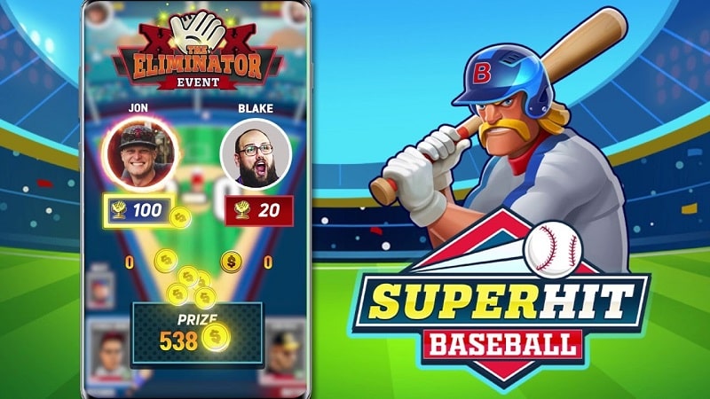 Tải game hack Super Hit Baseball MOD APK (Mục tiêu tự động/Tầm bắn/không hết ngói) 4.8.1