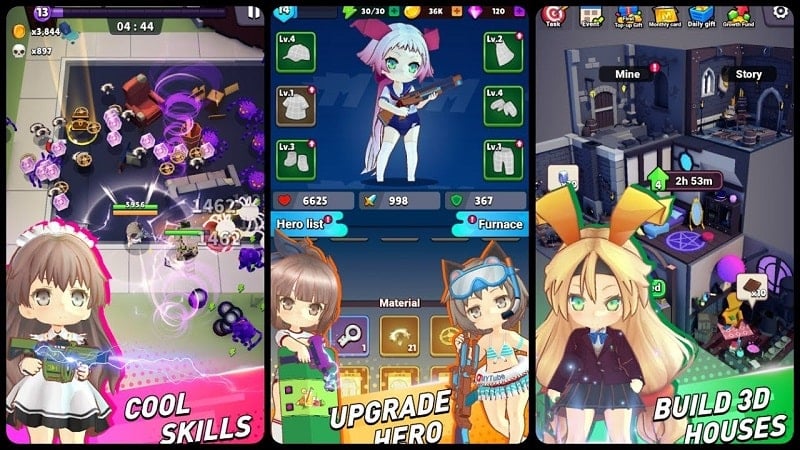 Tải game hack Tofu Survivor-Fight Now MOD APK (Menu/Bất tử/Hệ số sát thương) 1.3.2018